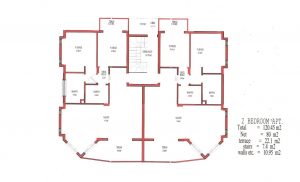 Belek Golf Apartmenst 2 bedroom plan